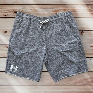 Men's Under Armour Rival Gray Terry Shorts